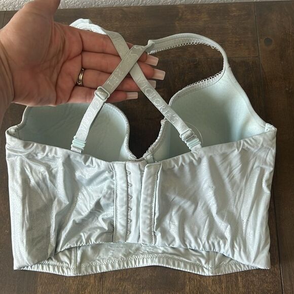 Victoria's Secret Sz 34DDD Lined Long Double long Demi Bra  Sparkly - Picture 7 of 13
